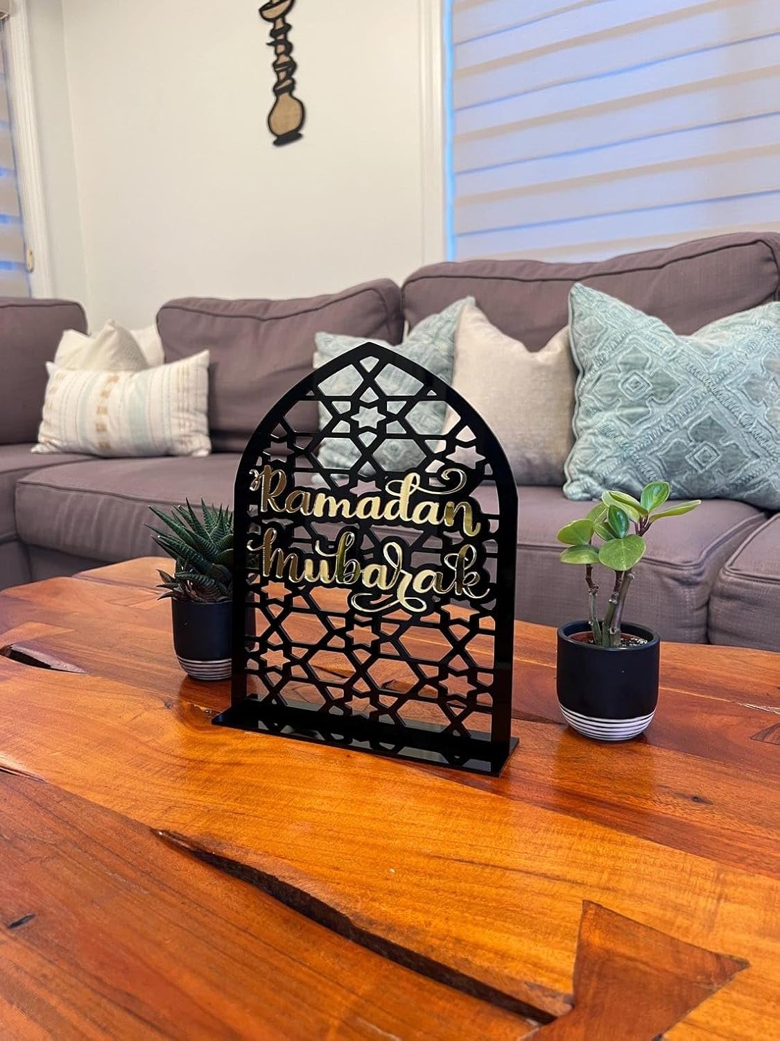 Haoser Ramadan Mubarak Acrylic wooden Sign