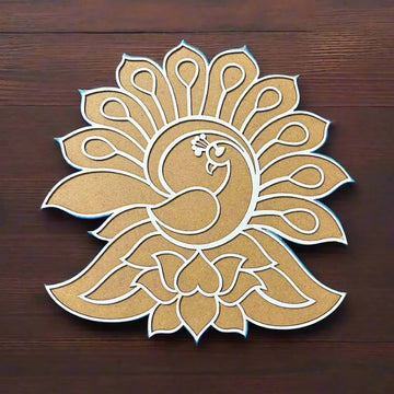 MDF Wooden Rangoli Board 12-Inch – Mandala Art Board