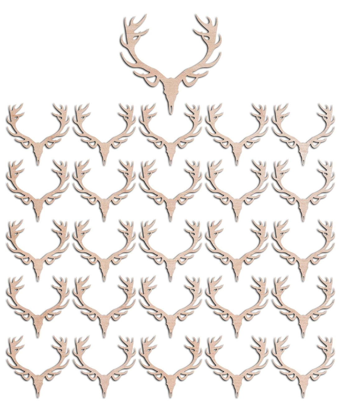 Haoser 3mm Wooden Horn Cutouts for Scrapbooking Arts Crafts DIY Decoration Display Décor - Haoser
