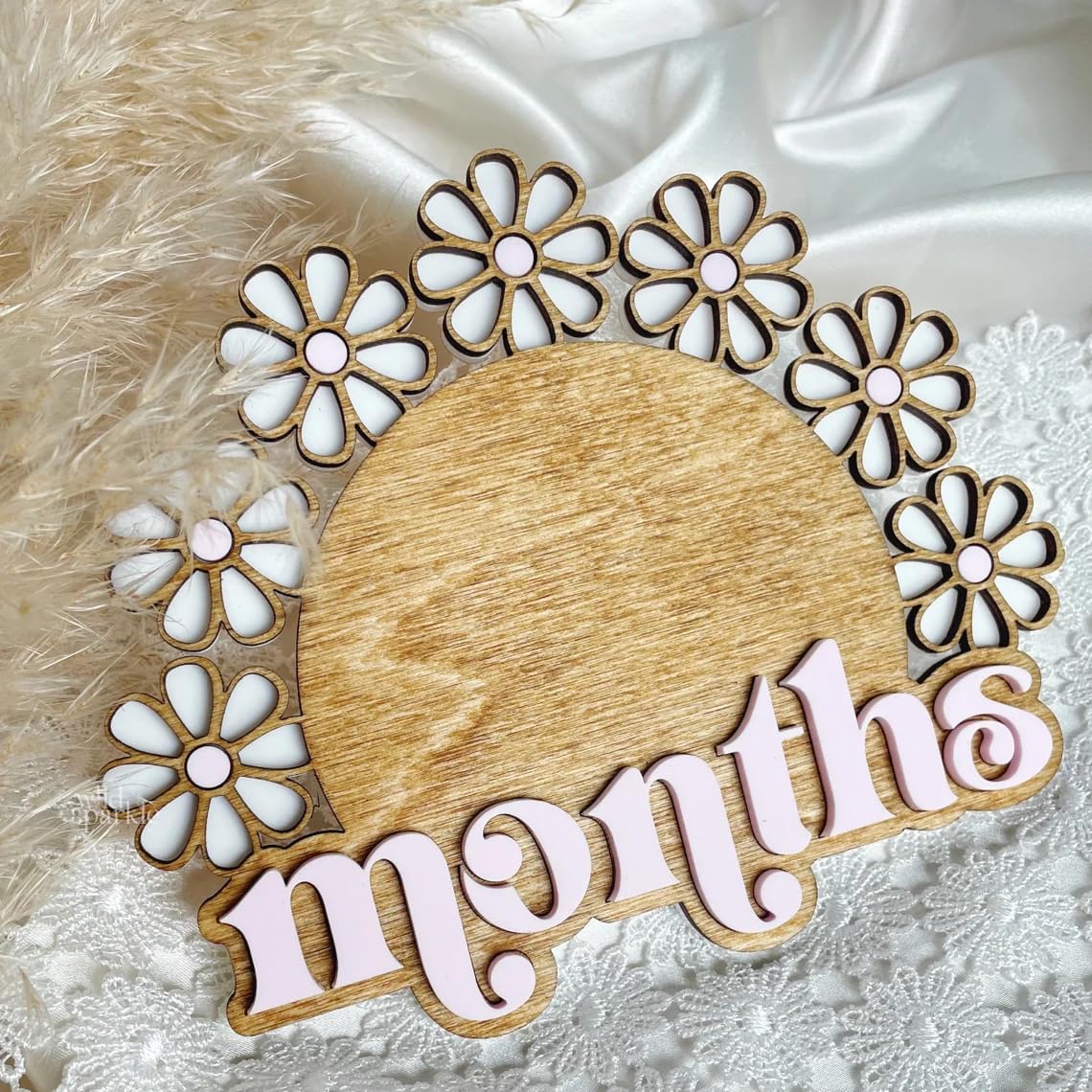 Wooden Baby Monthly Milestone Discs - Wooden Boho Milestone