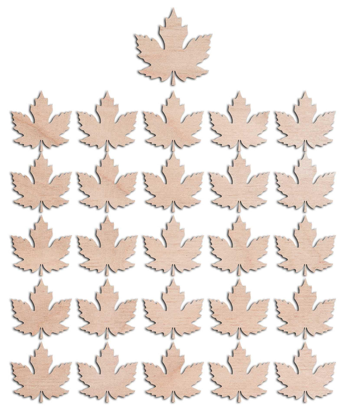 Haoser 3mm Wooden Leaf-2 Cutouts for Scrapbooking Arts Crafts DIY Decoration Display Décor - Haoser