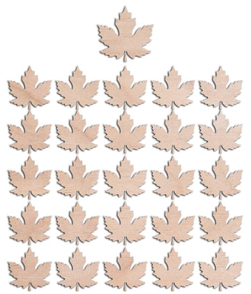 Haoser 3mm Wooden Leaf Cutouts for Scrapbooking Arts Crafts DIY Decoration Display Décor - Haoser