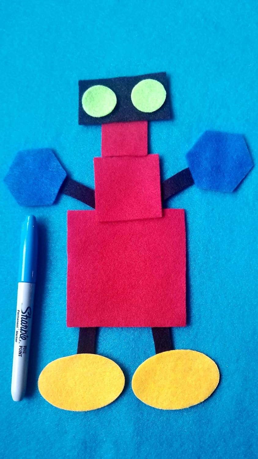 Felt Shapes Graduated Size Set – 24 Pcs | Preschool Learning Game