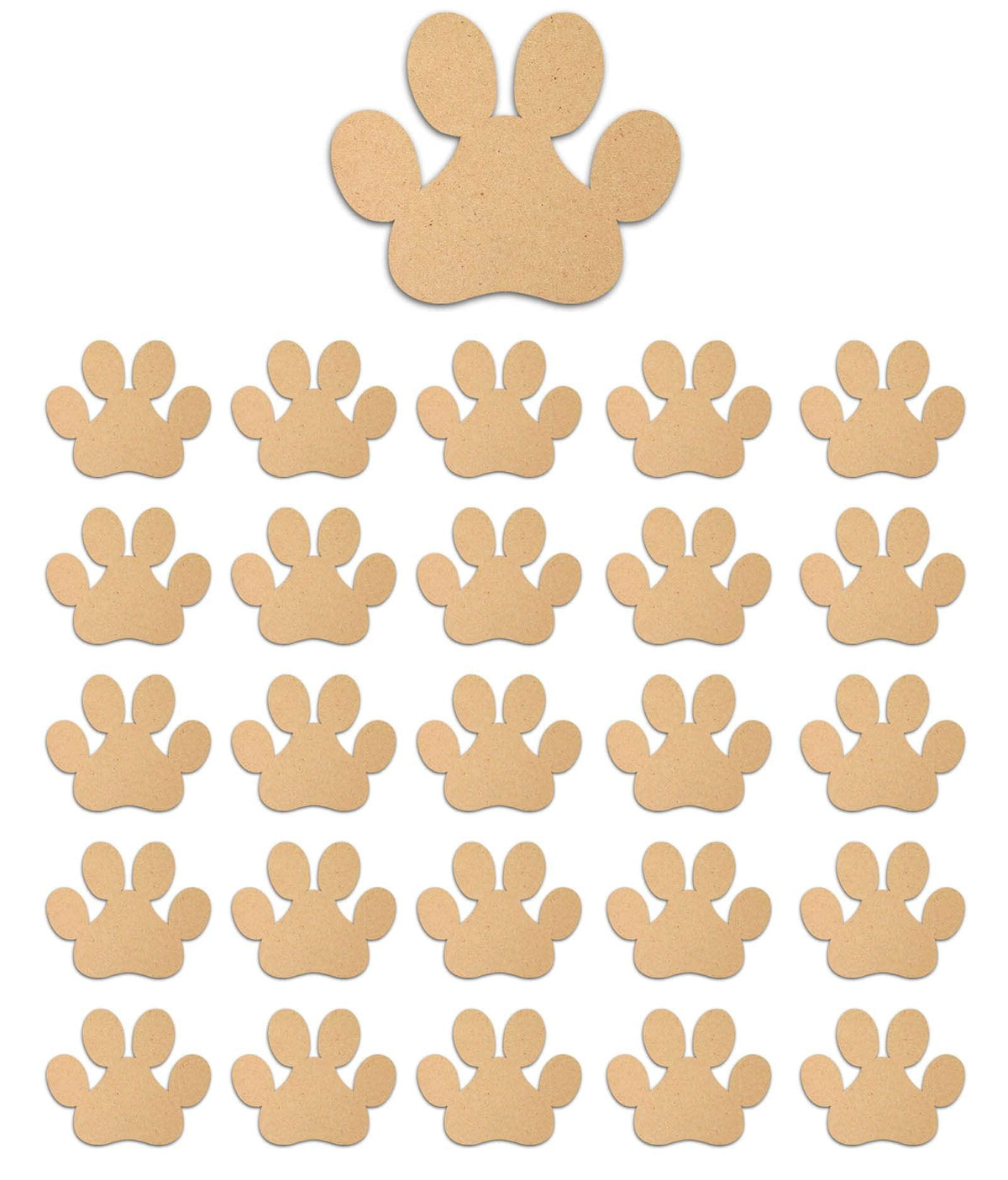 Haoser 3mm Wooden Dog Feet Cutouts for Scrapbooking Arts Crafts DIY Decoration Display Décor - Haoser