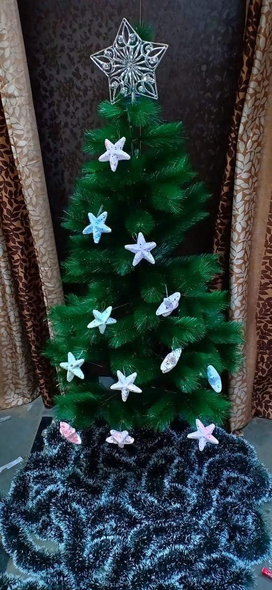 Haoser Creative Snow Star Xmas Tree Hanging Ornaments and Pendant Decoration for Christmas Star Decoration Suitable for Tree Hanging Decoration Wedding Party Festival Pentagram Ornament Gift-9pc - Haoser