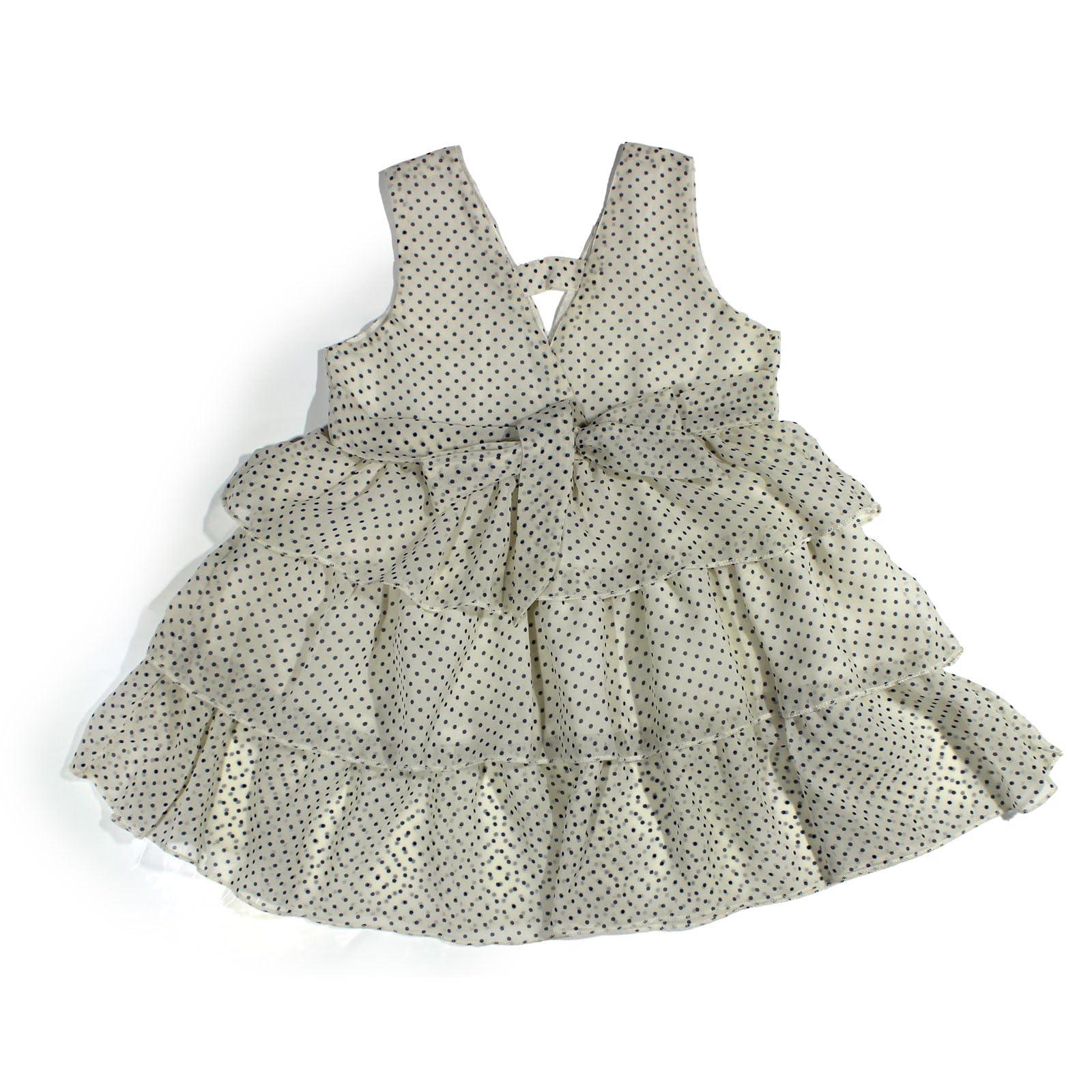 Haoser Georgette Baby Girls Frocks |Frocks for Girls|White Colour Frocks for Girls - Haoser