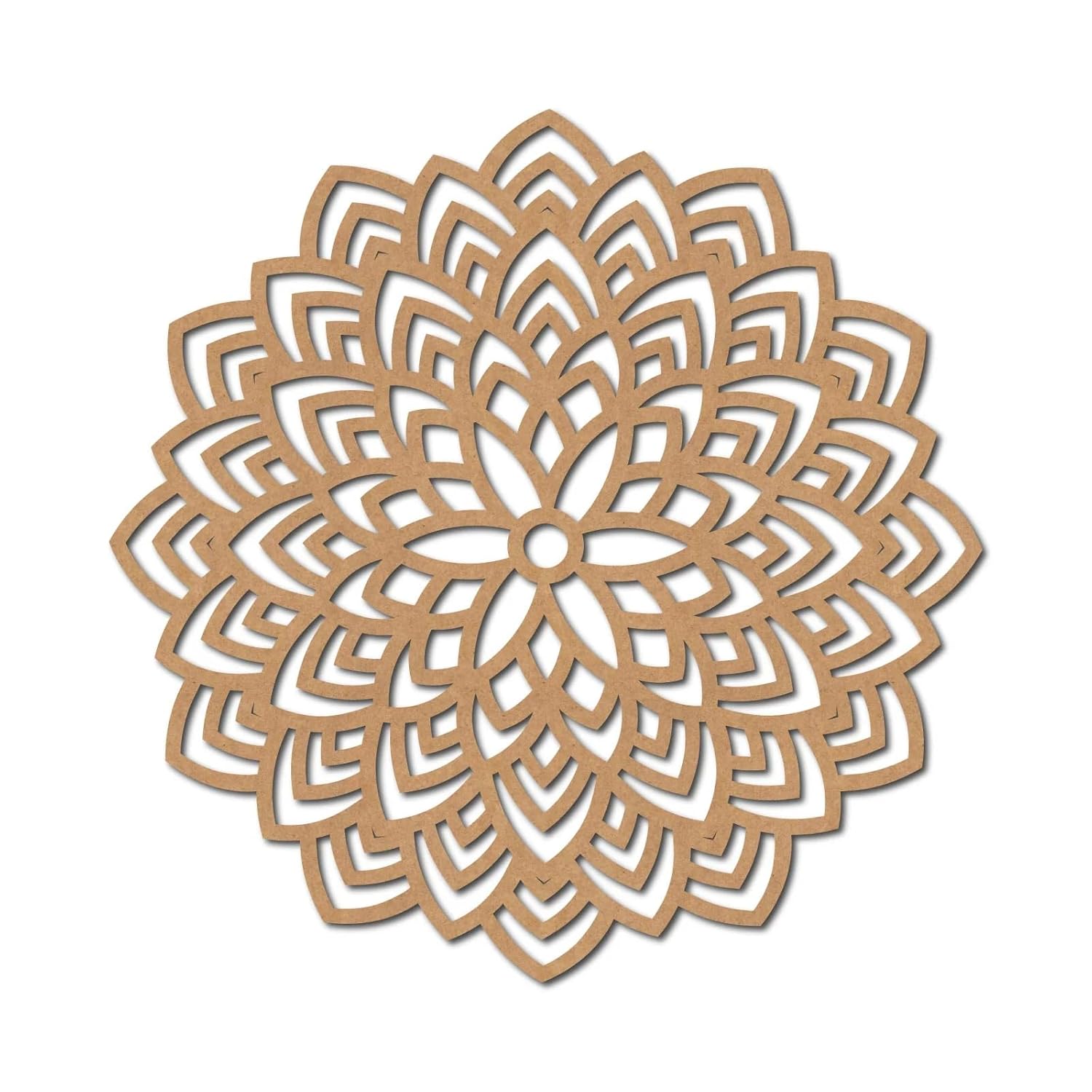 Wooden Mandala Cutout Base | 10 Inch Round MDF Mandala Design for DIY Art, Painting, Wall Decor, Craft Projects
