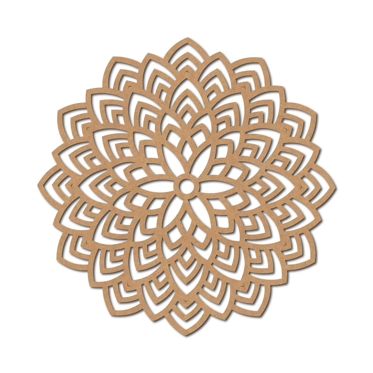 Wooden Mandala Cutout Base | 10 Inch Round MDF Mandala Design for DIY Art, Painting, Wall Decor, Craft Projects