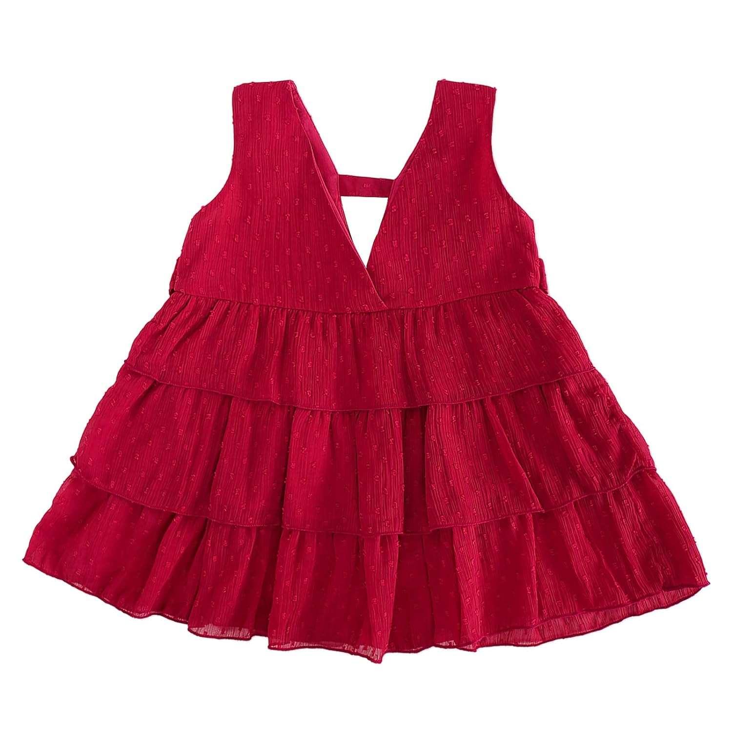 Haoser Charming Baby Girl Frock Dresses, Polka Dots Design, Comfortable Fit, and Durability Ideal for Special Occasions and Everyday Charm, Adorable Frock for Baby Girls - Haoser