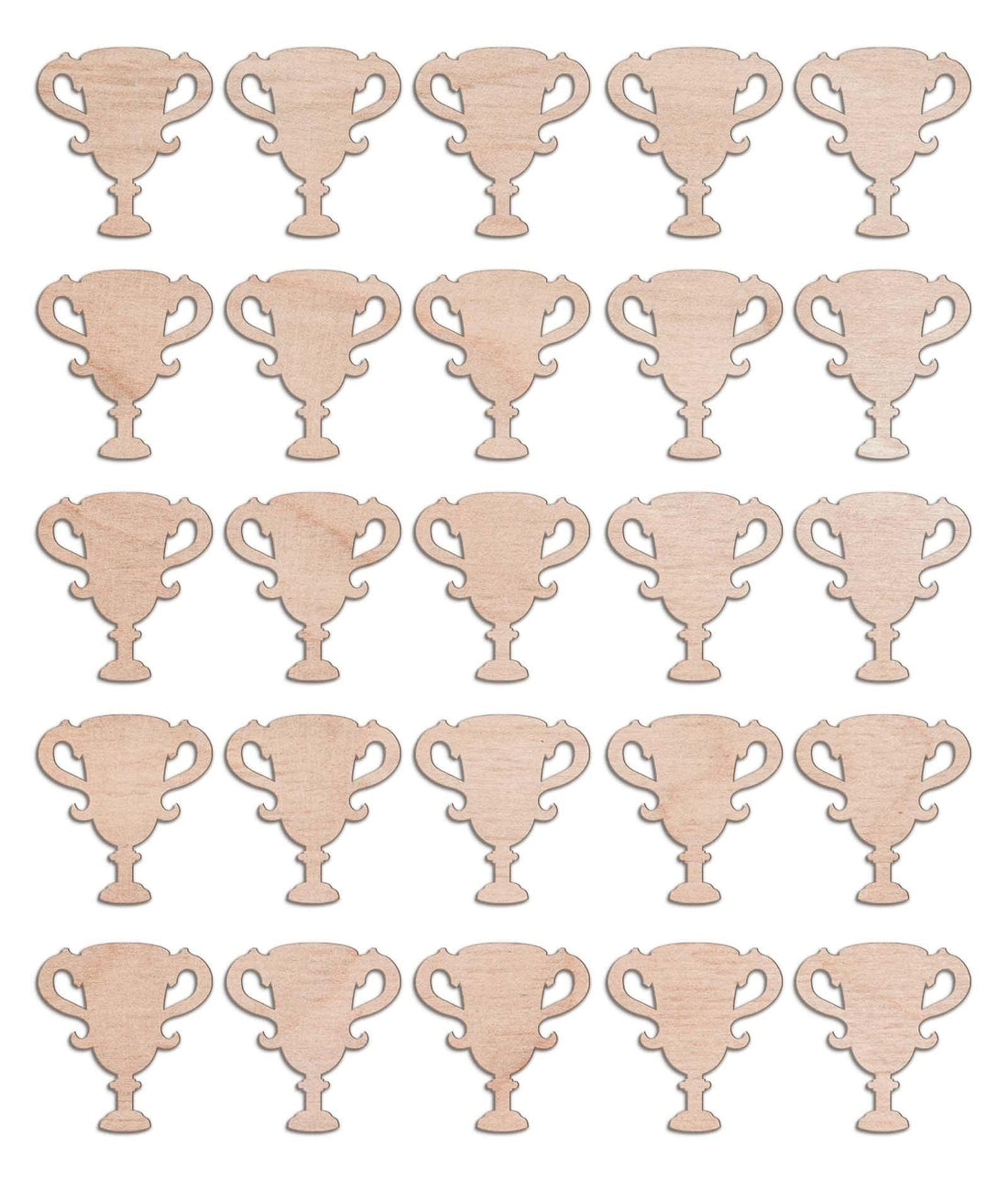 Haoser 3mm Wooden Trofee Cutouts for Scrapbooking Arts Crafts DIY Decoration Display Décor - Haoser