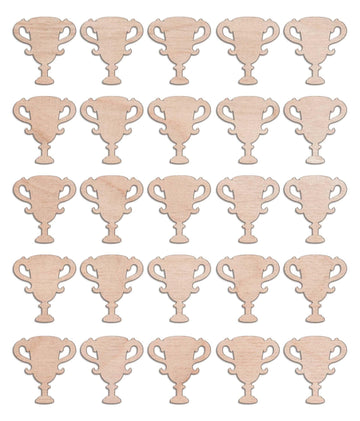 Haoser 3mm Wooden Trofee Cutouts for Scrapbooking Arts Crafts DIY Decoration Display Décor - Haoser