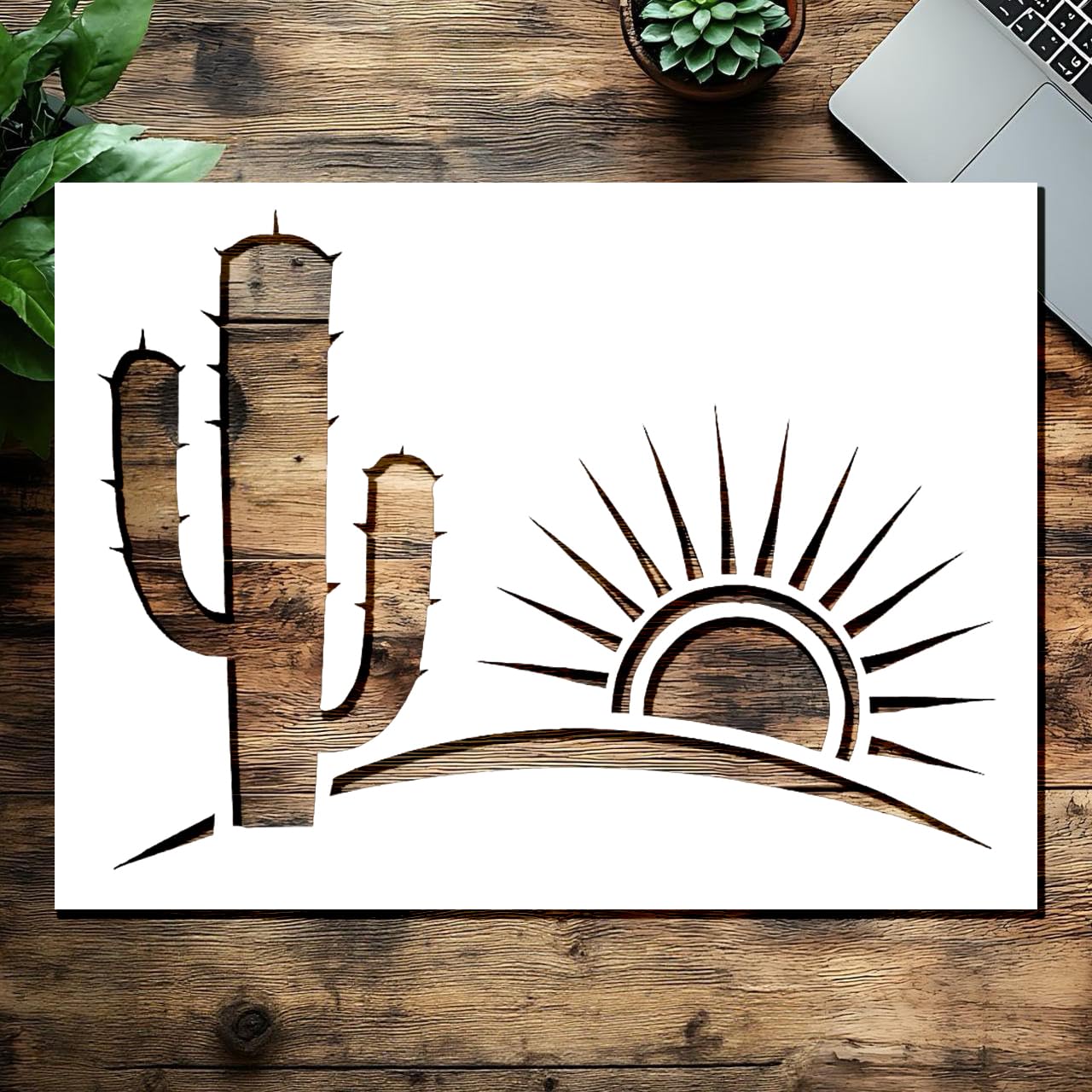 Tiger Head Stencil – 10 x 10 Inch Reusable Plastic Template for Painting, DIY Crafts, Wall Art