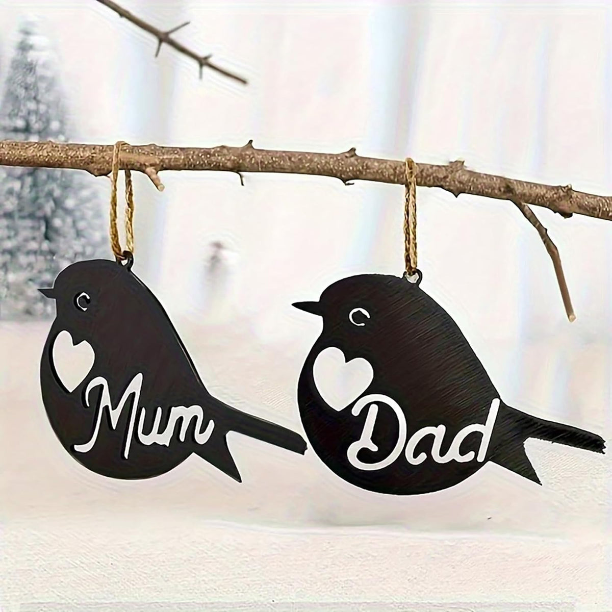 Pack of 10 Wooden Black Bird Shape MDF DIY Art & Craft Base 3.94 x 3.15 Inch | Wooden Hanging Cutouts
