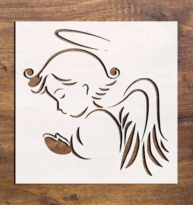 Tiger Head Stencil – 10 x 10 Inch Reusable Plastic Template for Painting, DIY Crafts, Wall Art