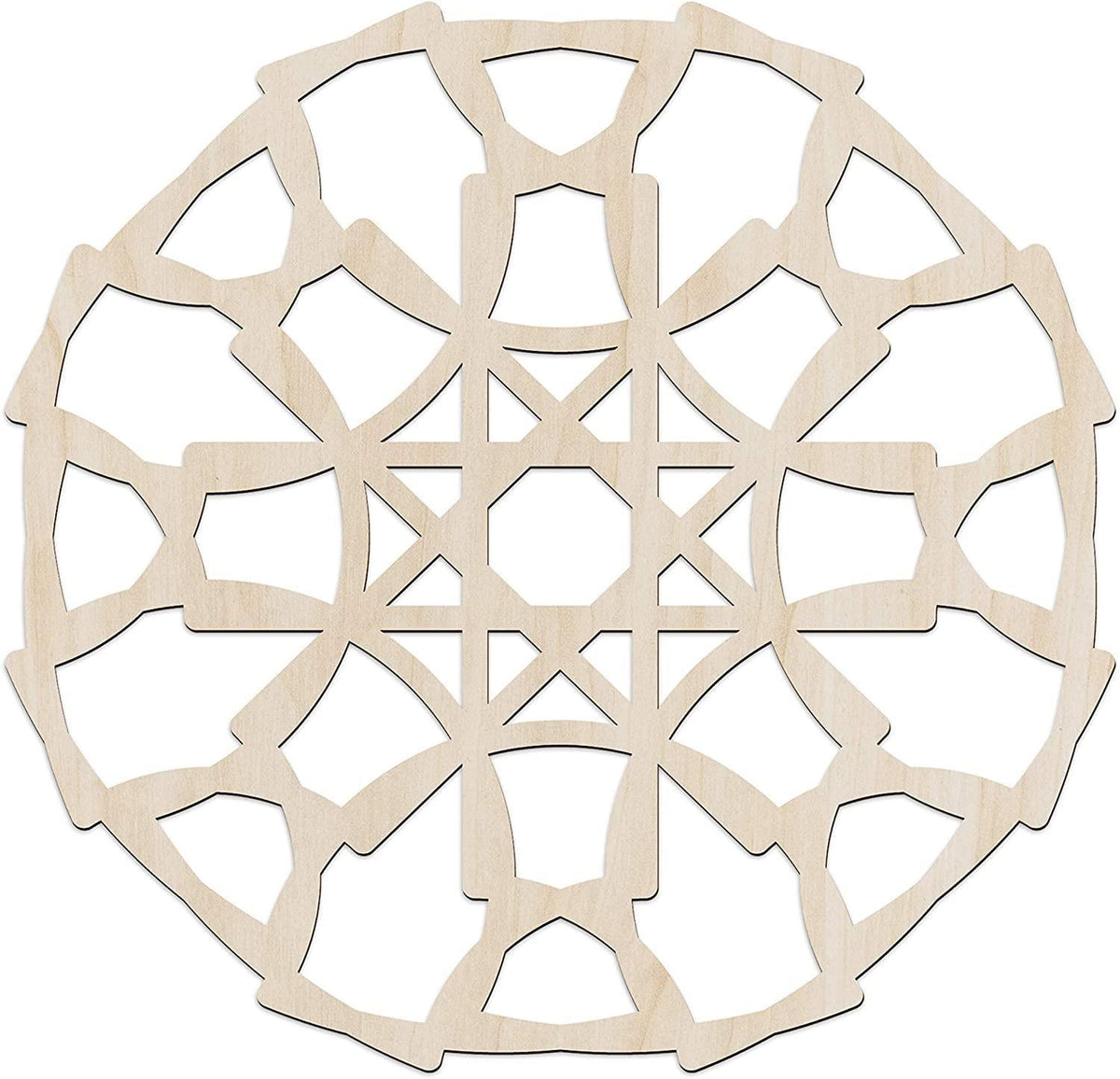 Haoser wooden mandala wall art Design 28, 30 cm birch plywood panel