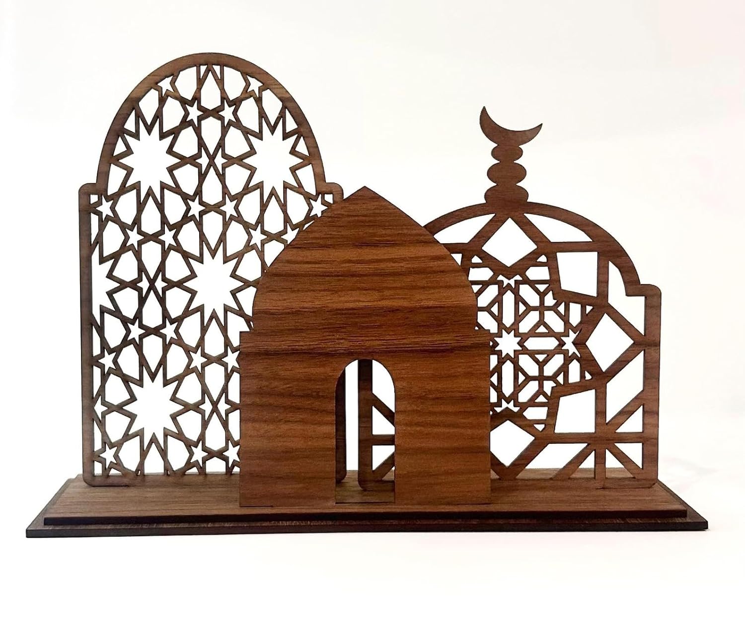 Wooden Mosque Design Table Decoration Set | Islamic Home Decor | Ramadan & Eid Decoration