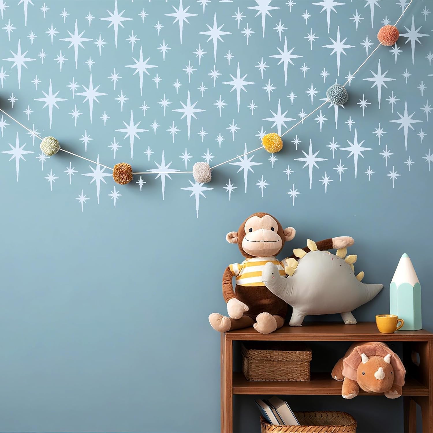 6 Pcs DIY Reusable Star Pattern Painting Stencils Set – Plastic Templates for Wall