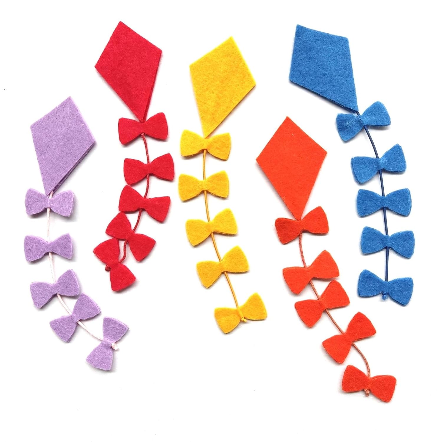 5 Pcs Felt Kite Die Cuts for DIY Craft & Decoration | Colorful Kite