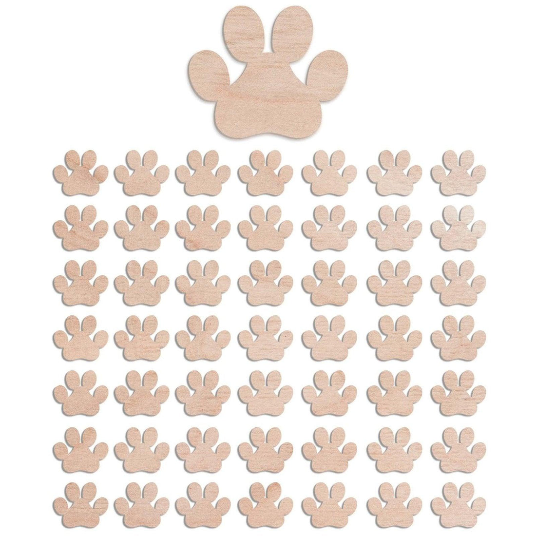 Haoser 3mm Wooden Dog Feet Cutouts for Scrapbooking Arts Crafts DIY Decoration Display Décor - Haoser
