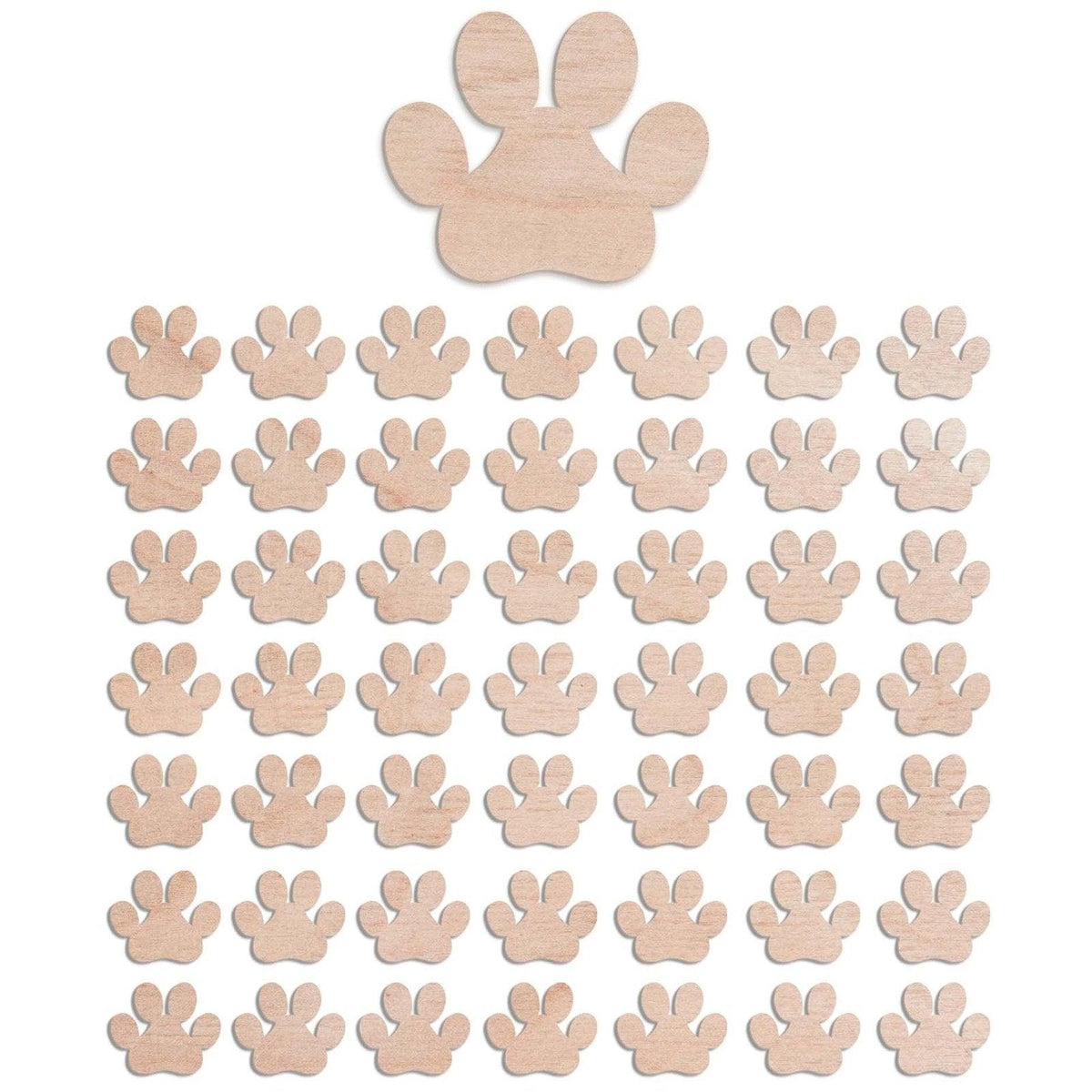 Haoser 3mm Wooden Dog Feet Cutouts for Scrapbooking Arts Crafts DIY Decoration Display Décor - Haoser