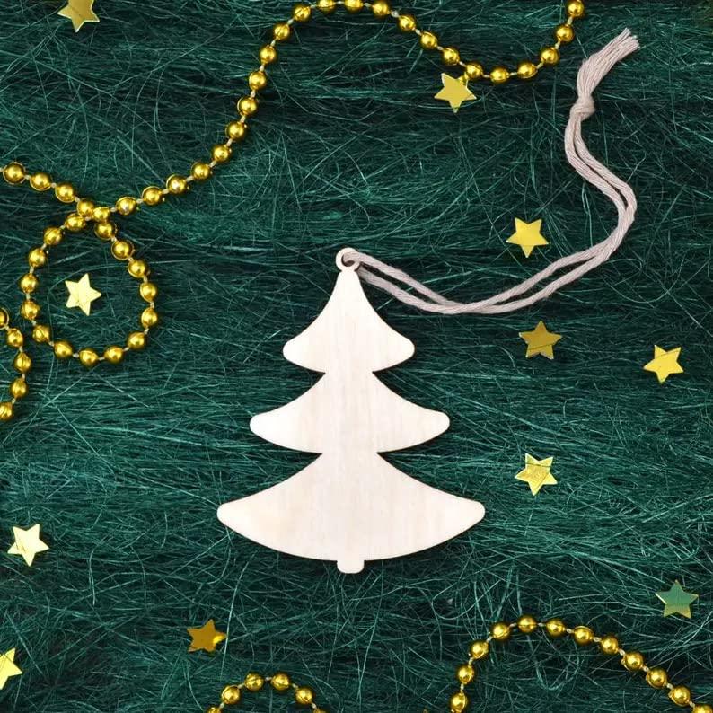 Haoser Wooden Christmas Tree Ornaments // Wood Christmas Decoration - Wood Ornaments - Wooden Christmas Ornaments - Wood Christmas Tree Decor - Haoser