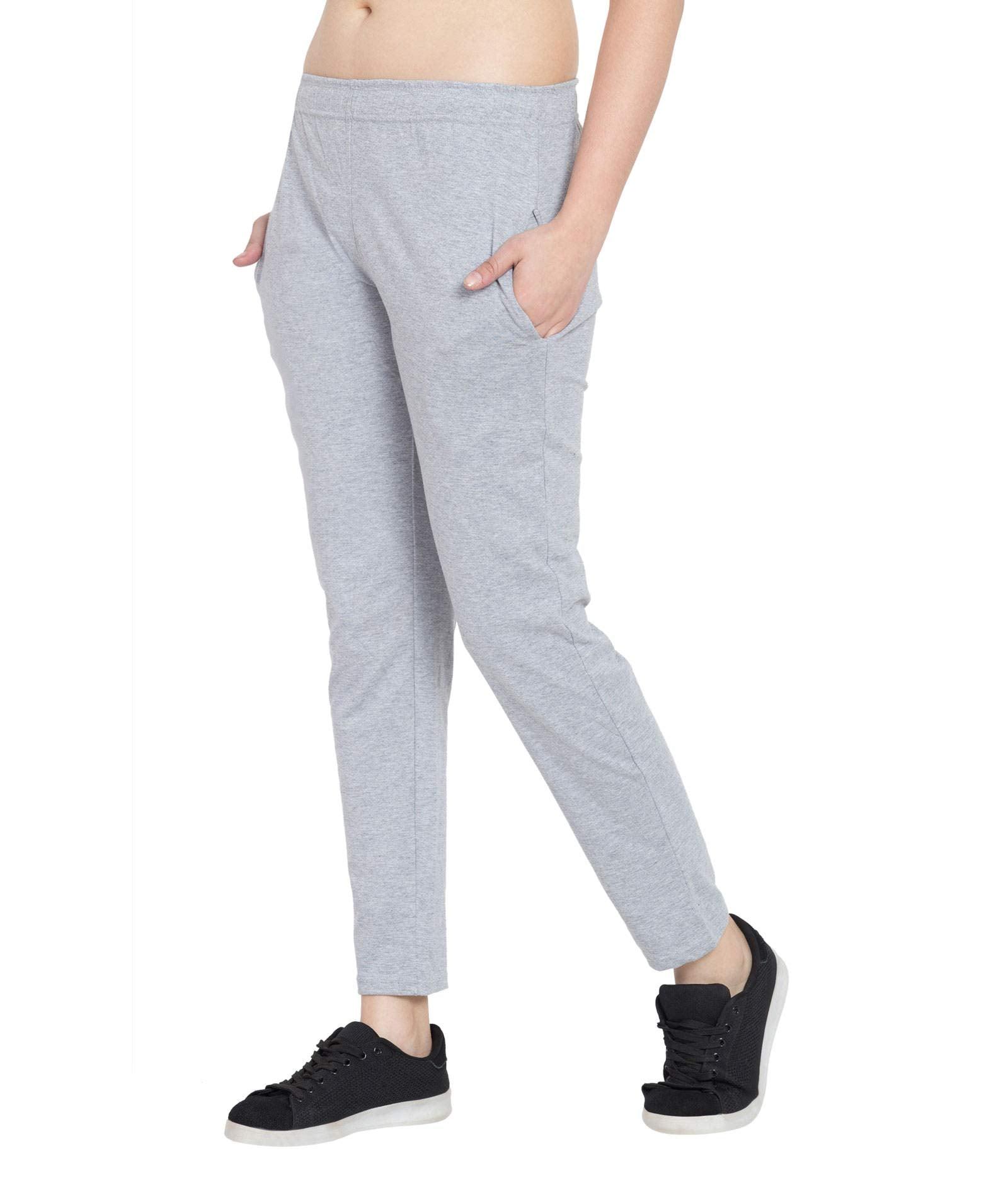 Haoser Stylish Women's Regular Fit Trackpants (HSR-WL-67_Light Grey_XL) - Haoser