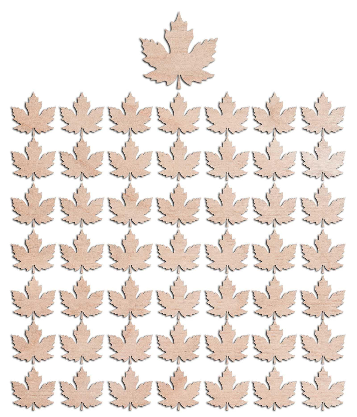 Haoser 3mm Wooden Leaf-2 Cutouts for Scrapbooking Arts Crafts DIY Decoration Display Décor - Haoser