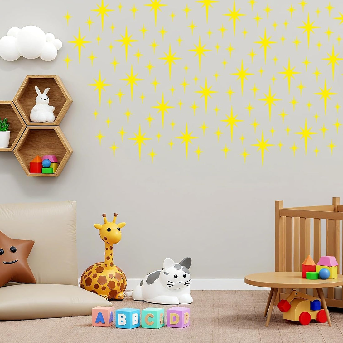 6 Pcs DIY Reusable Star Pattern Painting Stencils Set – Plastic Templates for Wall