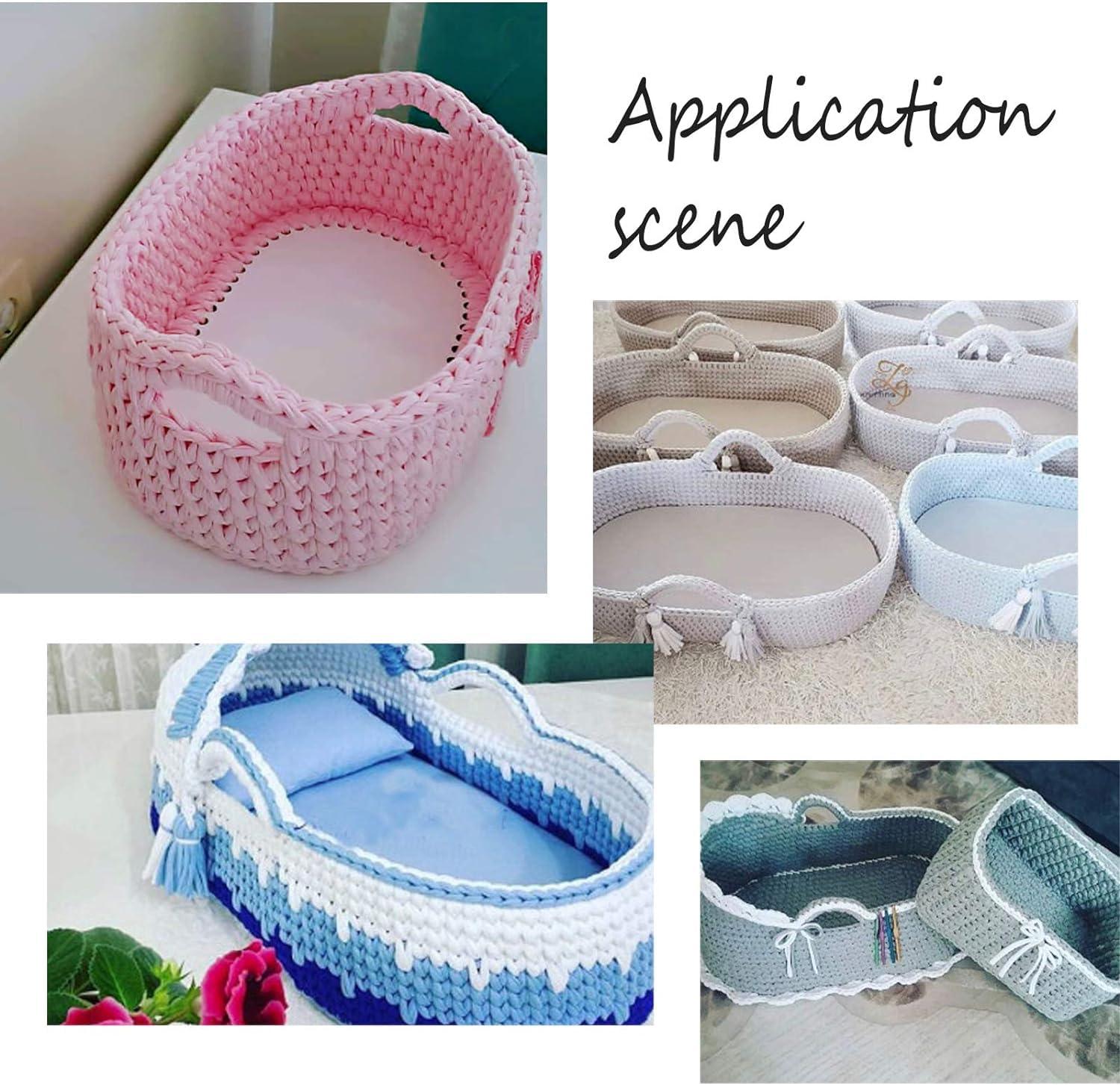 Haoser 2 Sizes Natural Wooden Basket Bottom, 7.8 5.9 Inch Circle Blank Crochet Basket Wood Base for DIY Basket Weaving Supplies Craft Making Home Decoration, Crochet Basket Wood Base. - Haoser