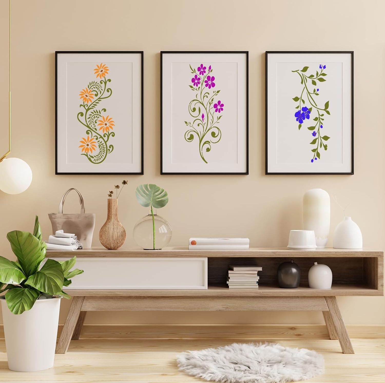 14 Pcs Leaf Stencil Set for Painting – Reusable Plastic Floral & Leaves Templates for Canvas