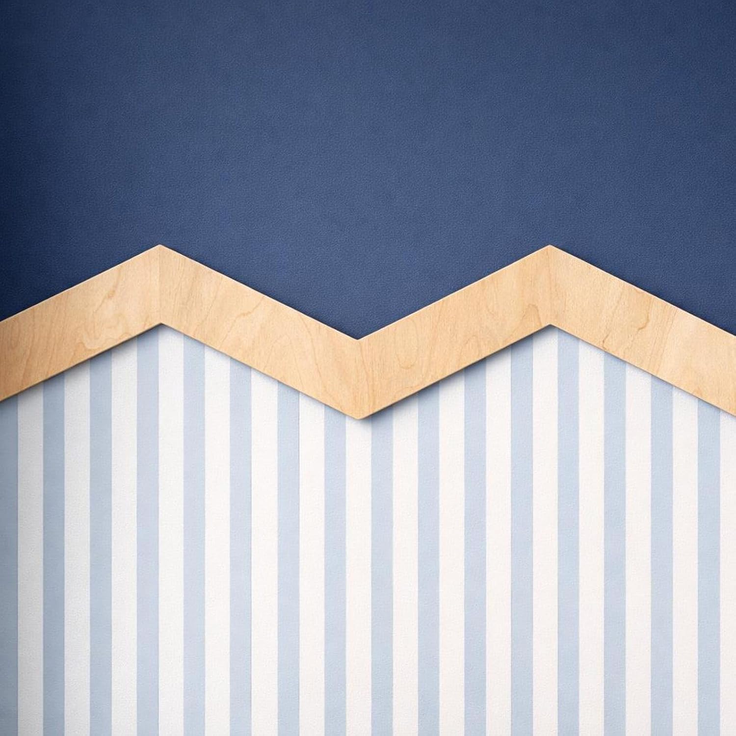 3 Pcs Zig Zag Wooden Wall Molding Trim | Decorative Wall Border Strips for Kids