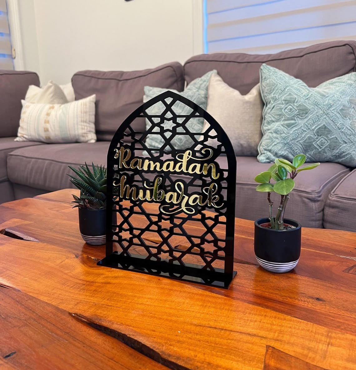 Haoser Ramadan Mubarak Acrylic wooden Sign