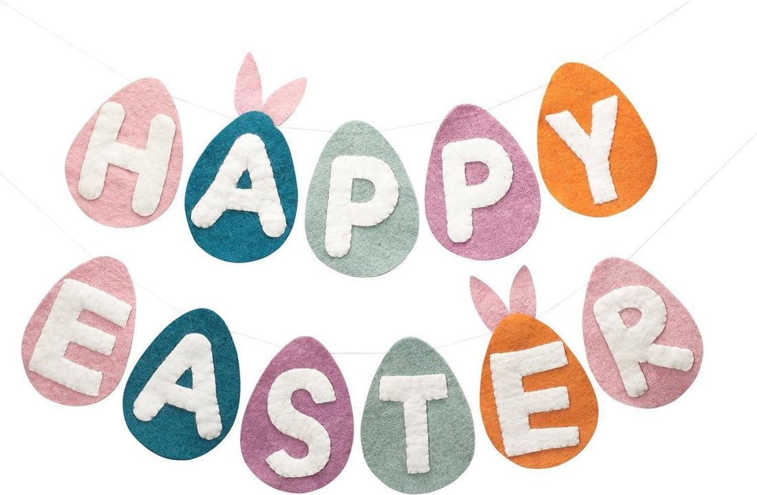 Haoser Easter Garland for Mantle, 72 Inches Happy Easter Banner or Easter Balloon Garland for Easter Decor, Easy to Hang Easter Egg Garland for Easter Decorations for The Home (Easter) P-1 - Haoser