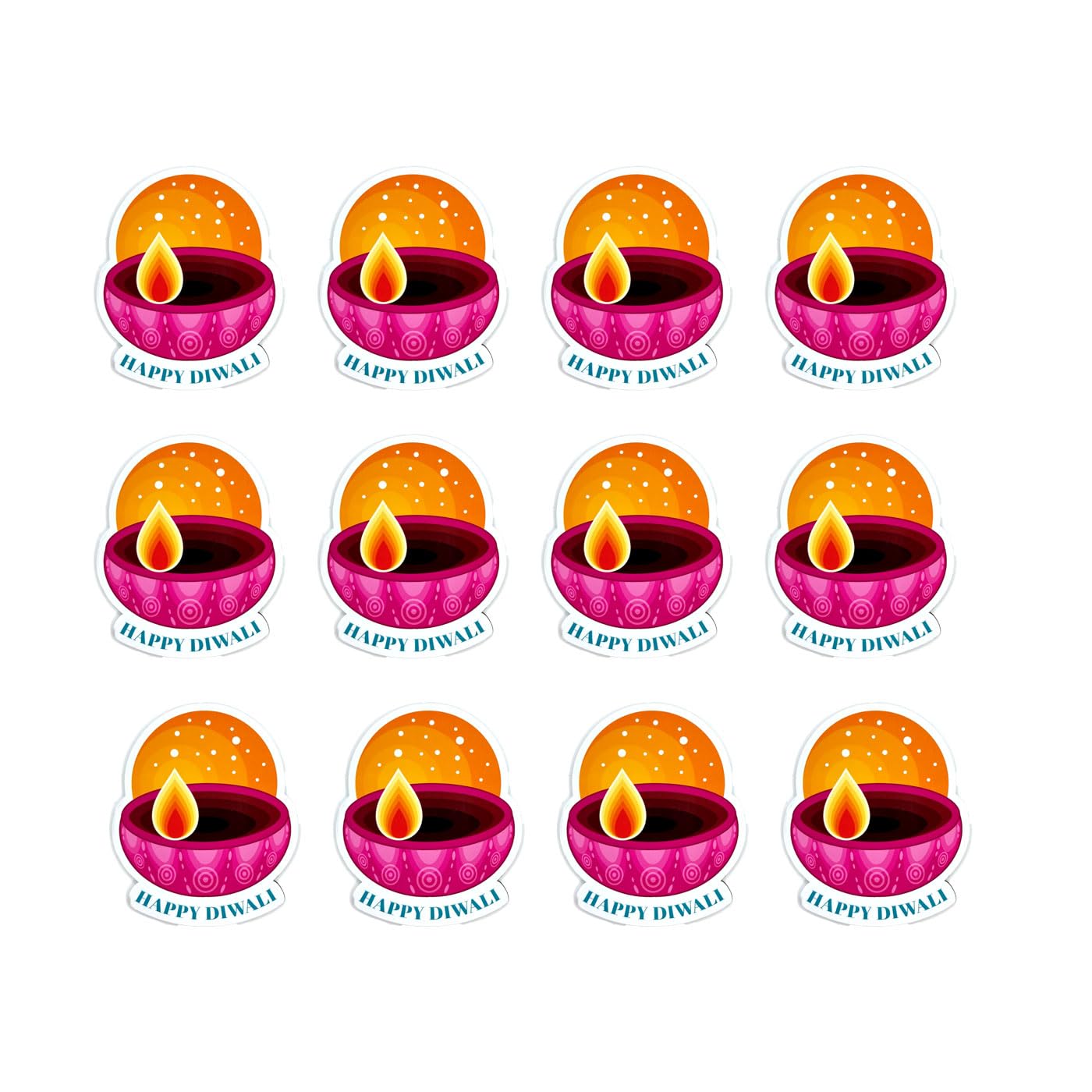 Haoser Wooden Hanging Deepak for Diwali Decoration Set of 9 Pcs