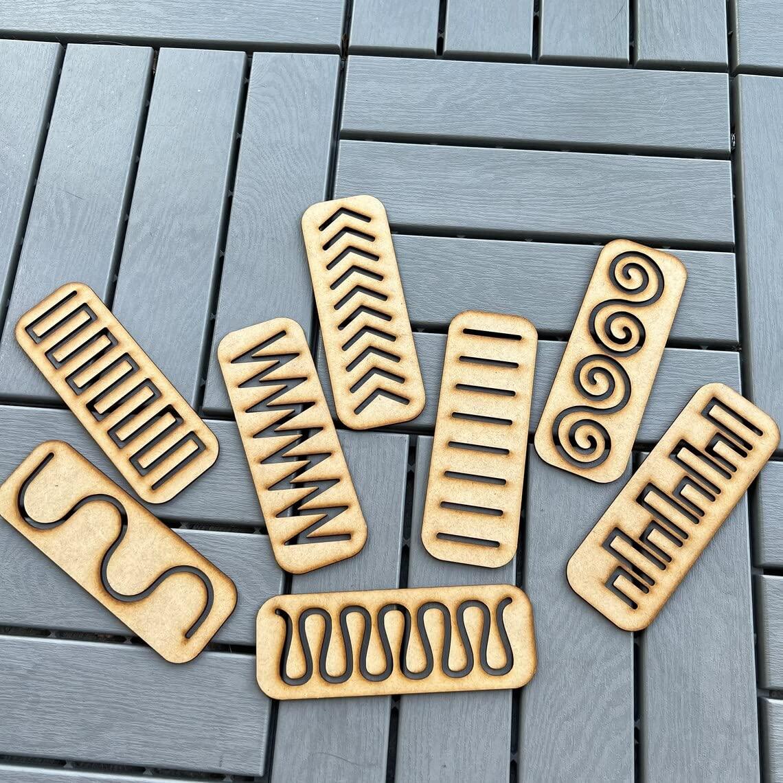 Haoser Montessori Learning Toy Stencils Set for Kids of Age 2 to 4 Years of Brown Colour - Haoser
