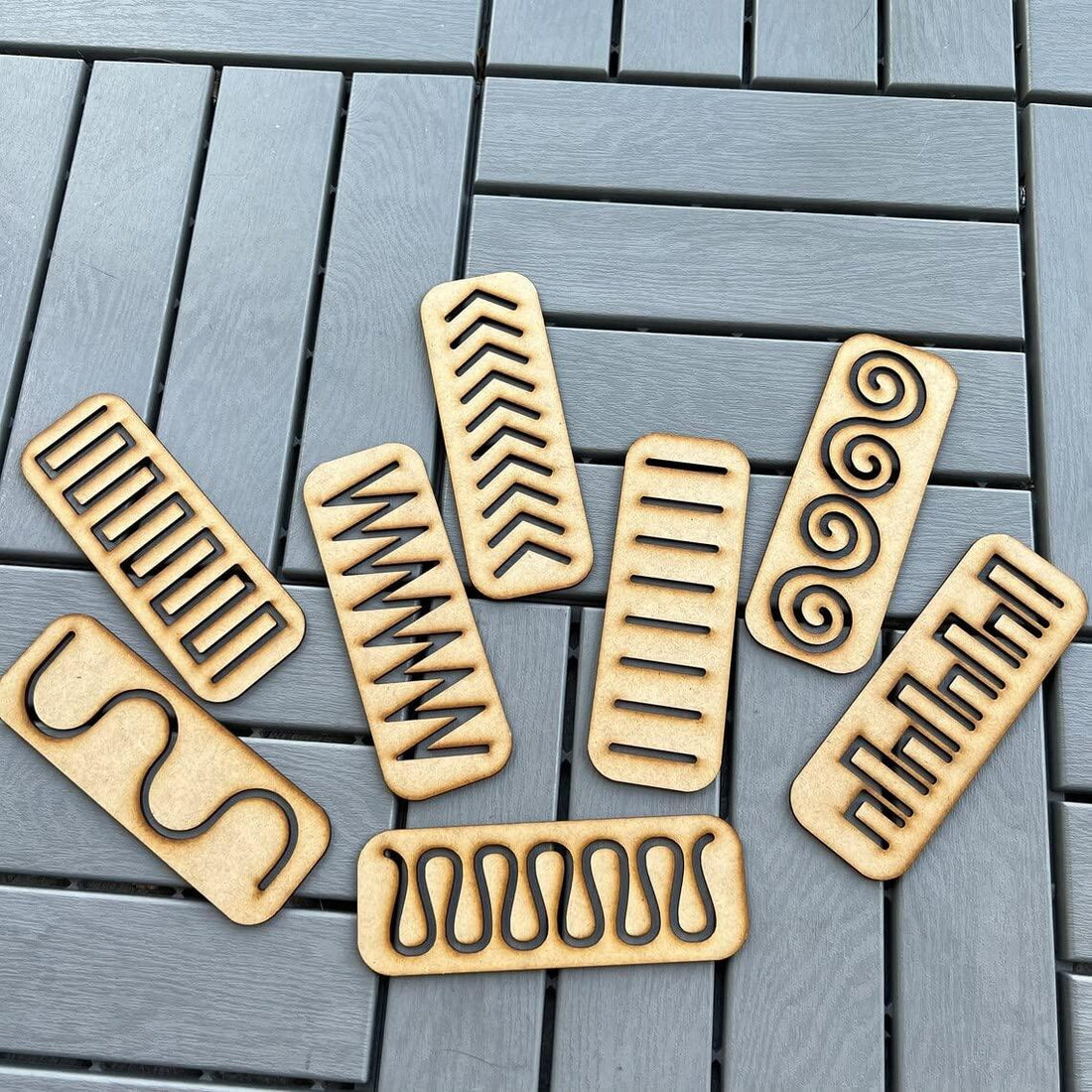 Haoser Montessori Learning Toy Stencils Set for Kids of Age 2 to 4 Years of Brown Colour - Haoser