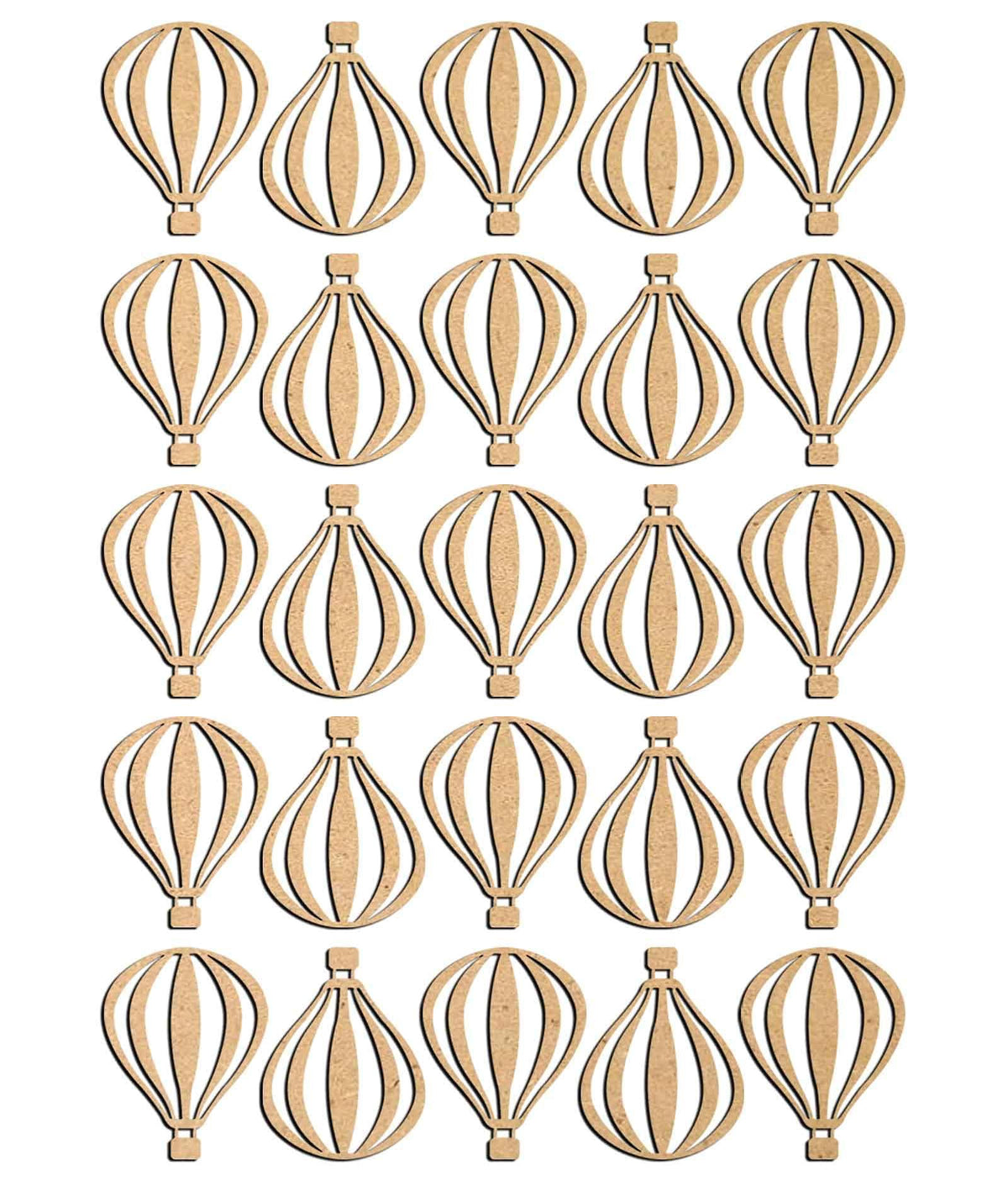 Haoser 3mm Wooden Ballon Cutouts for Scrapbooking Arts Crafts DIY Decoration Display Décor - Haoser