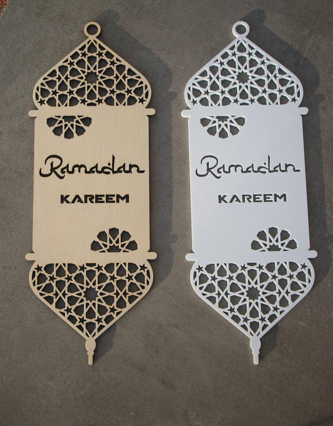 Haoser EID Mubarak Lanterns Laser Cut Wood Ramadan lamp Ramadan Decor Ramadan Wall Decors Mubarak Decorations Islamic Gift Islamic Wood Lantern - Haoser
