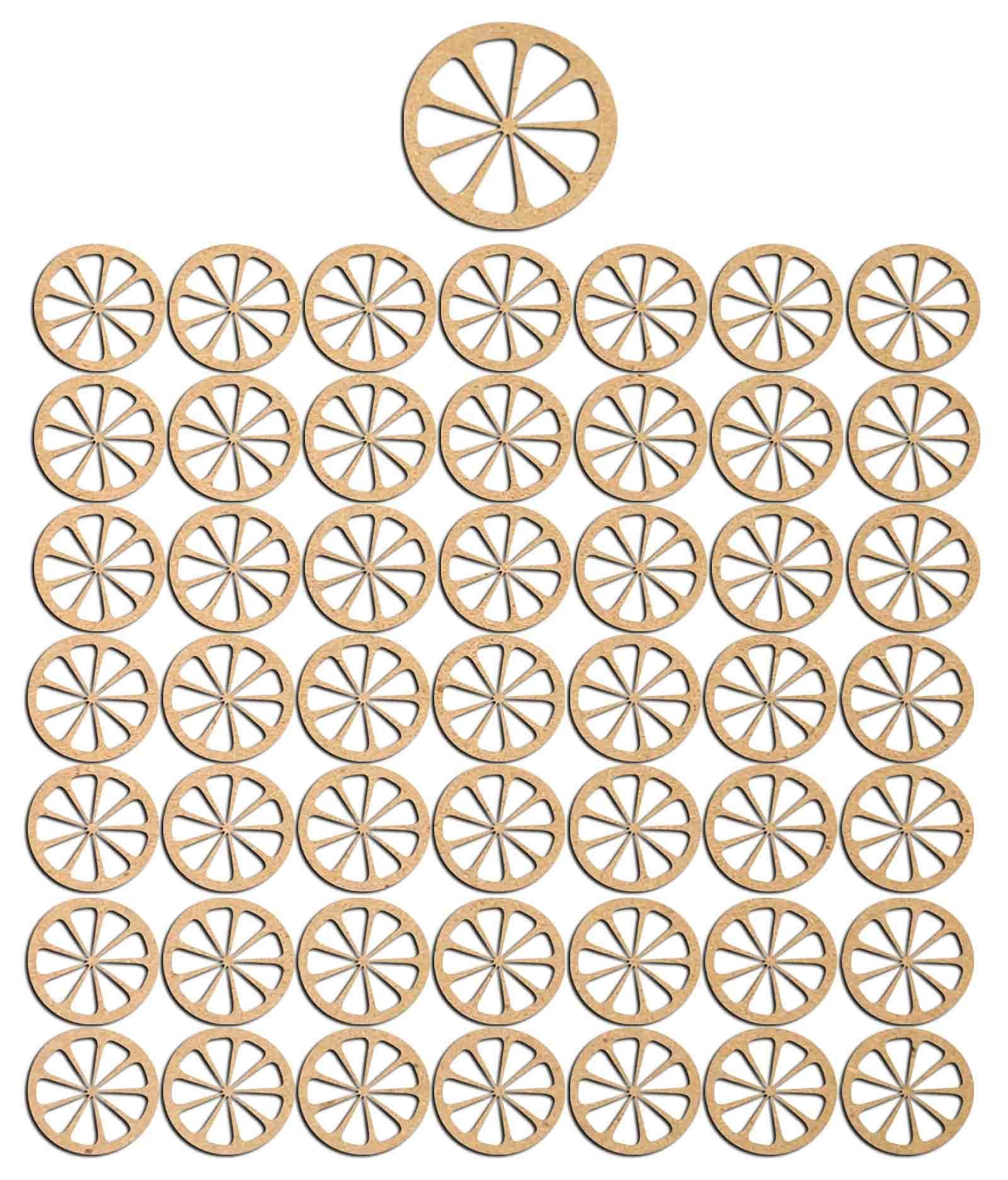 Haoser 3mm Wooden Lemon Cutouts for Scrapbooking Arts Crafts DIY Decoration Display Décor - Haoser