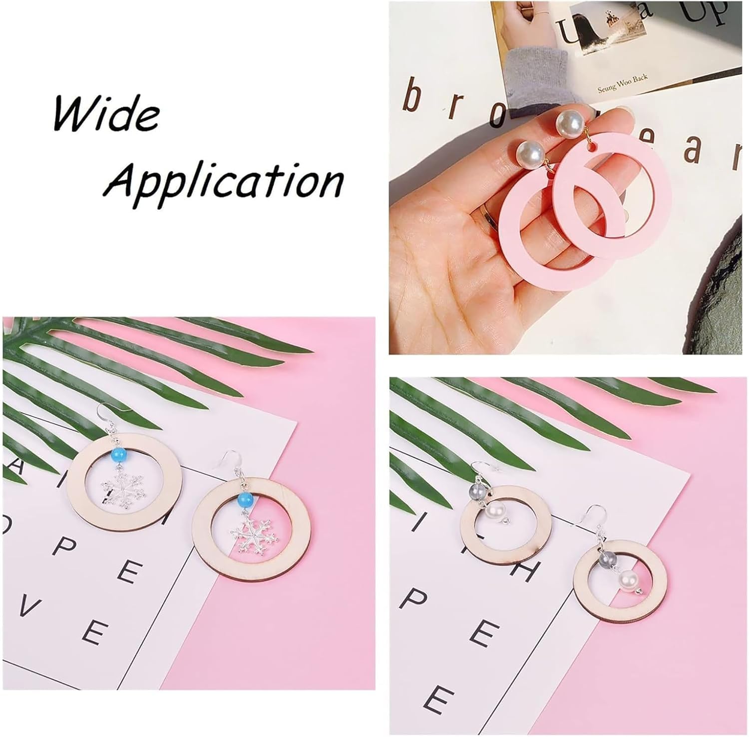 30 Pcs Wooden Flat Rings 4 Inch – MDF Unfinished Wooden Circles for DIY Crafts