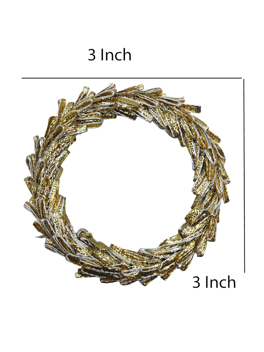 Haoser Handmade 3 Inch Round Gota Ring for Craft - Diwali Decor & Festival Gift