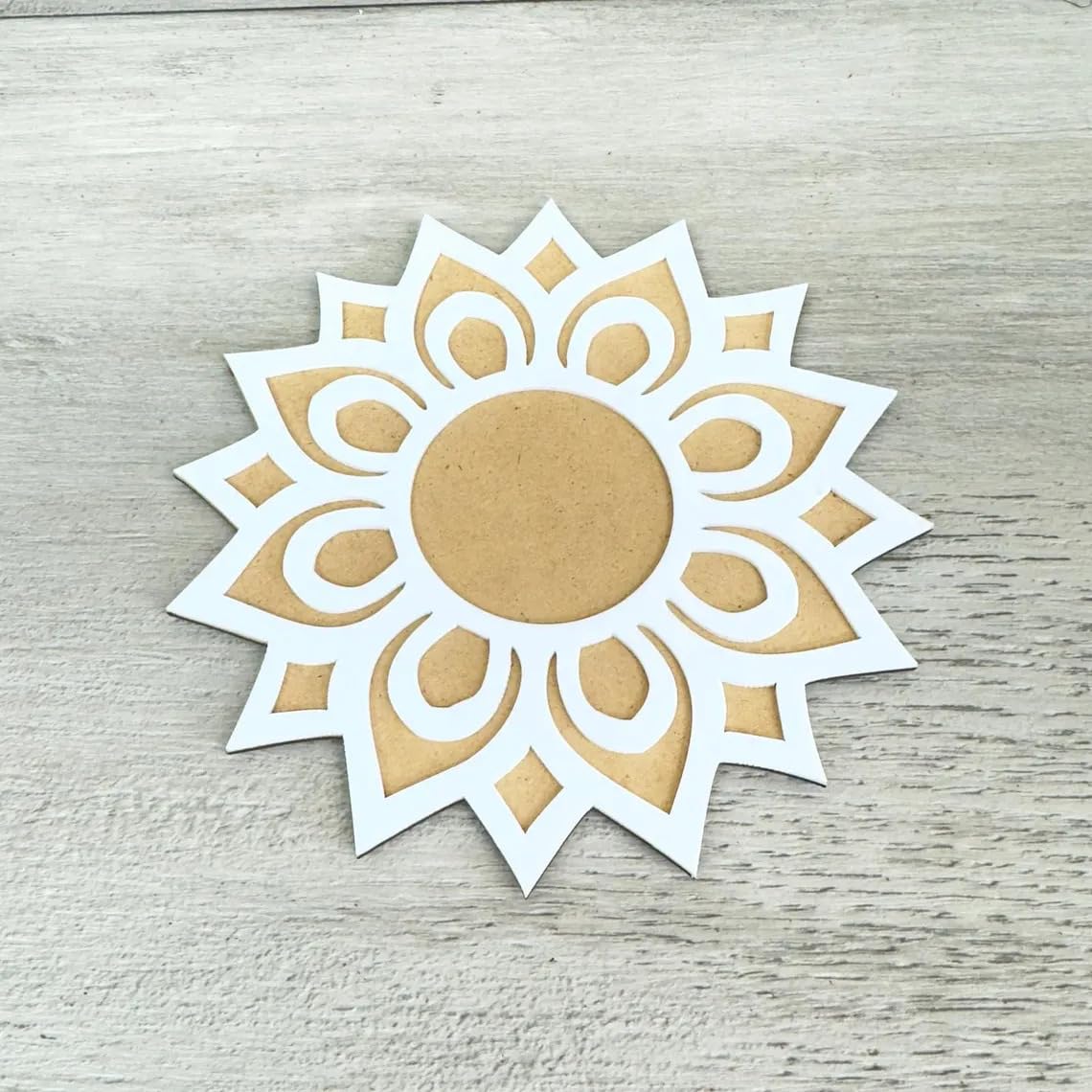 6 Inch MDF Rangoli Stencil Set – Reusable Festive Design for Diwali, Pooja, Mehndi, Mandala, Indian Wedding Decor