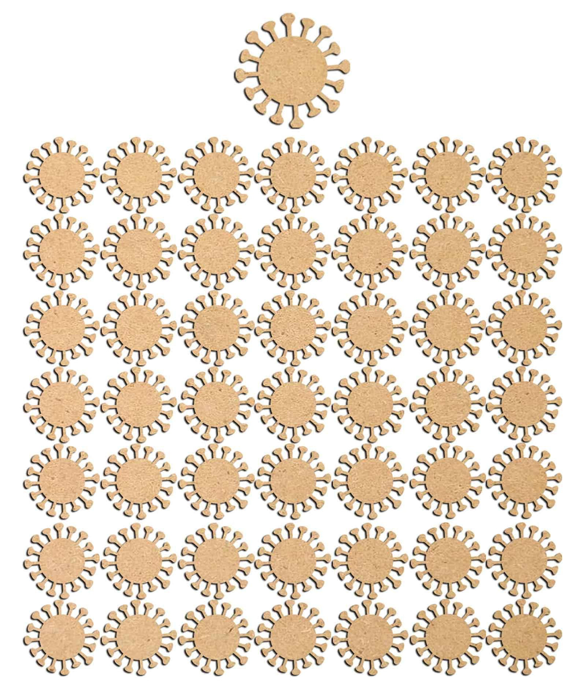 Haoser 3mm Wooden Virus Cutouts for Scrapbooking Arts Crafts DIY Decoration Display Décor - Haoser
