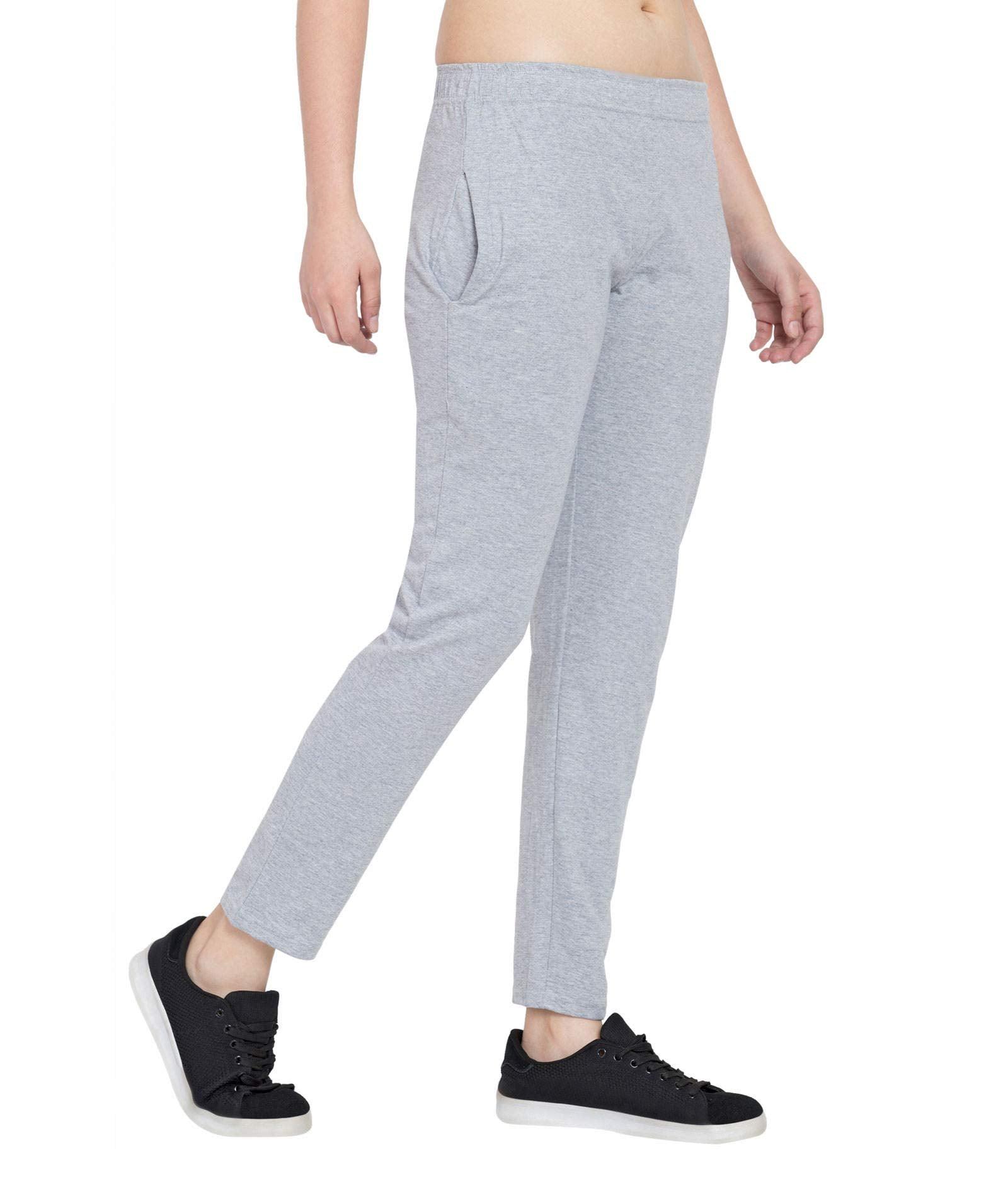 Haoser Stylish Women's Regular Fit Trackpants (HSR-WL-67_Light Grey_XL) - Haoser