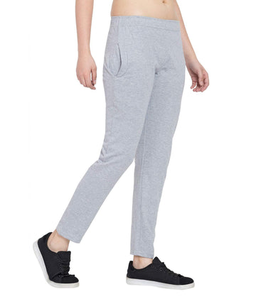 Haoser Stylish Women's Regular Fit Trackpants (HSR-WL-67_Light Grey_XL) - Haoser