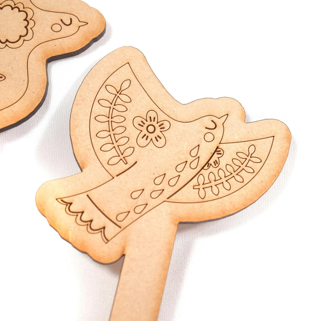 Set of 3 Bird Design MDF Wooden Plant Stake DIY Painting Kit