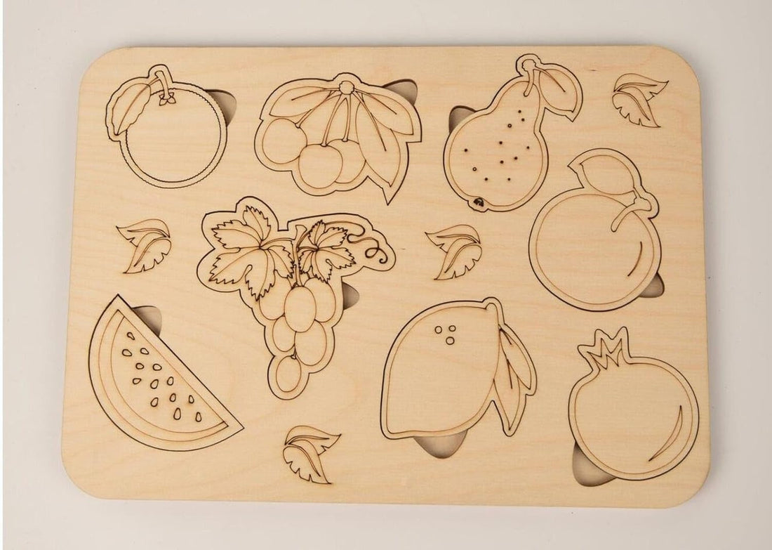 8 Pcs Wooden Kids Fruits Set | Montessori Educational Toy for Kids