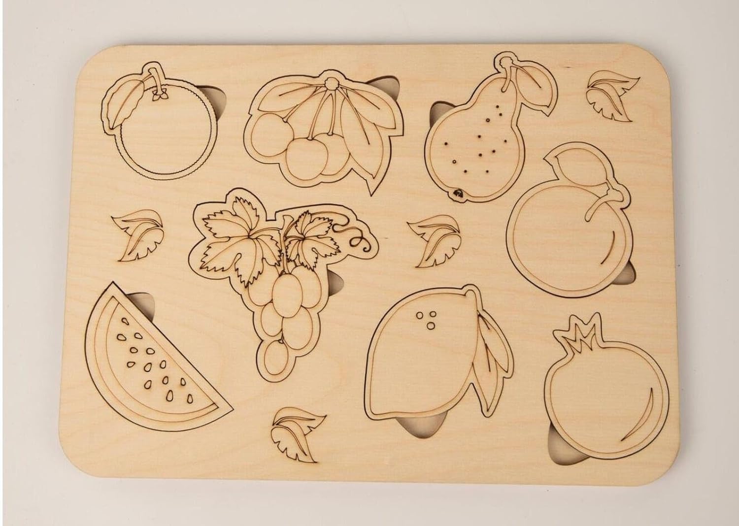 8 Pcs Wooden Kids Fruits Set | Montessori Educational Toy for Kids