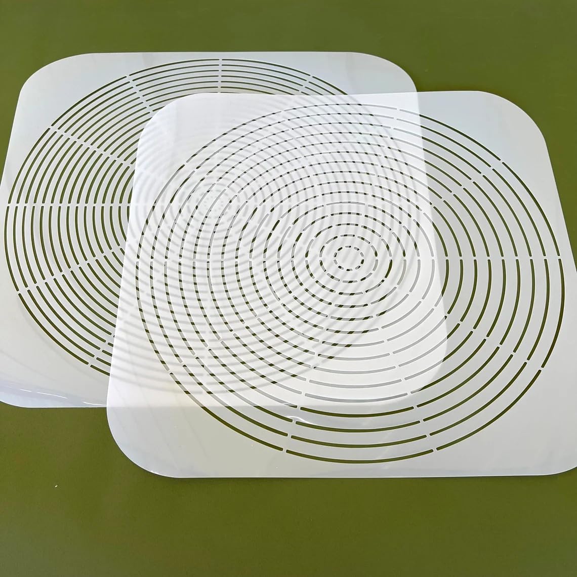 Plastic Mandala Quilting Stencil – Large 12x12 Inch Reusable Circle Template