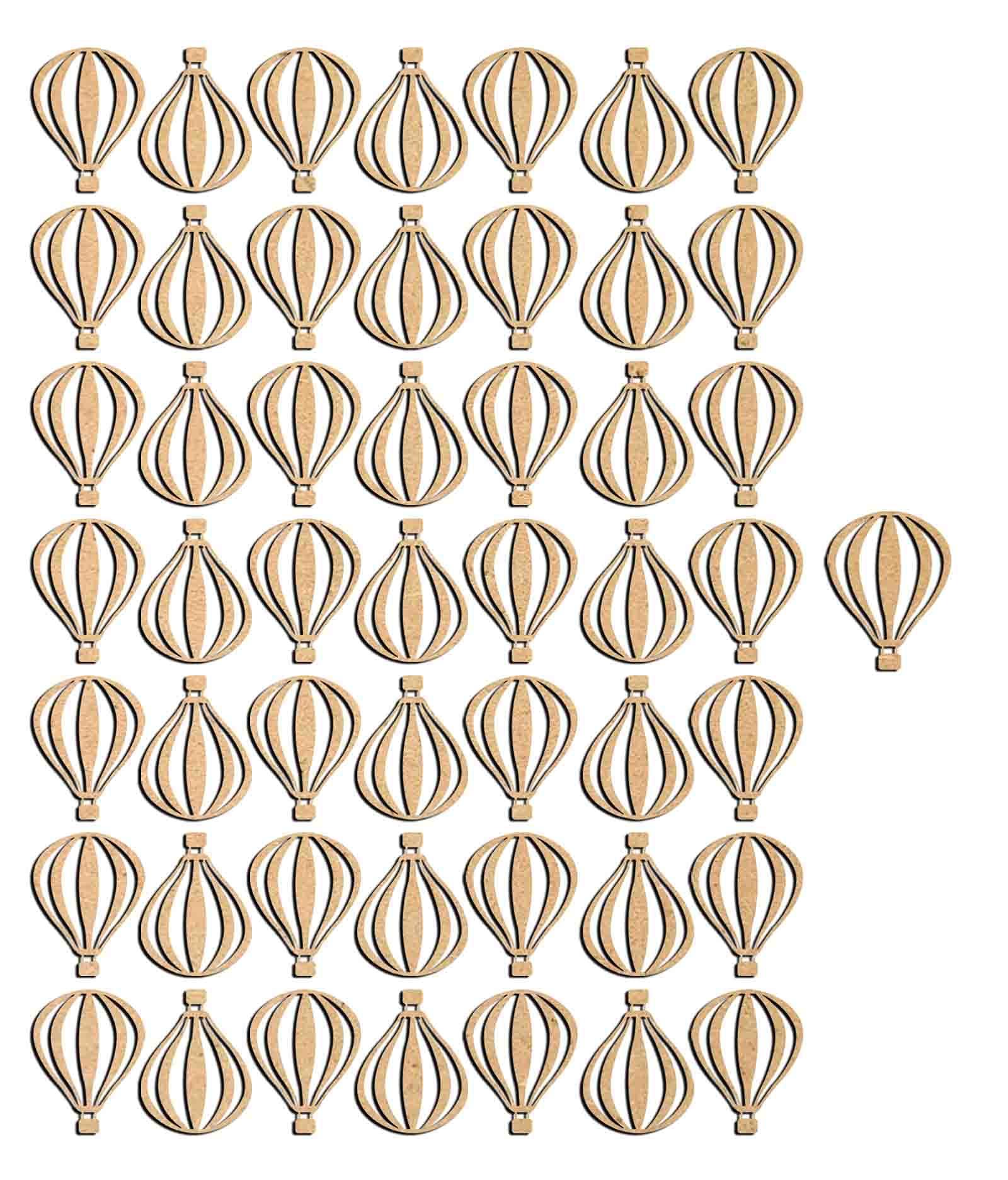 Haoser 3mm Wooden Ballon Cutouts for Scrapbooking Arts Crafts DIY Decoration Display Décor - Haoser